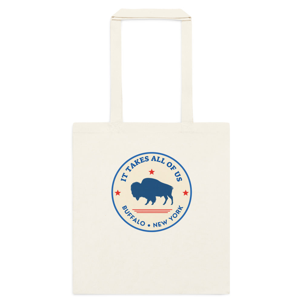 It Takes All Of Us tote, natural canvas