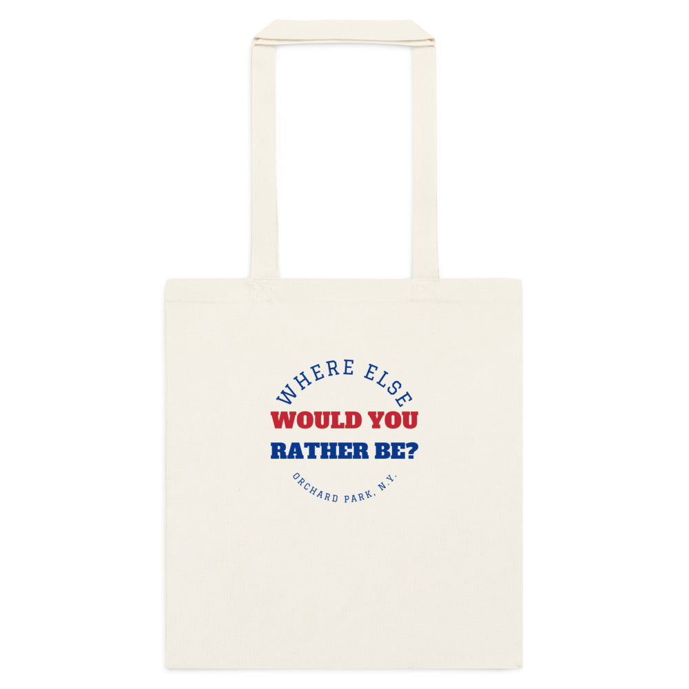 Where Else Would You Rather Be tote, natural canvas