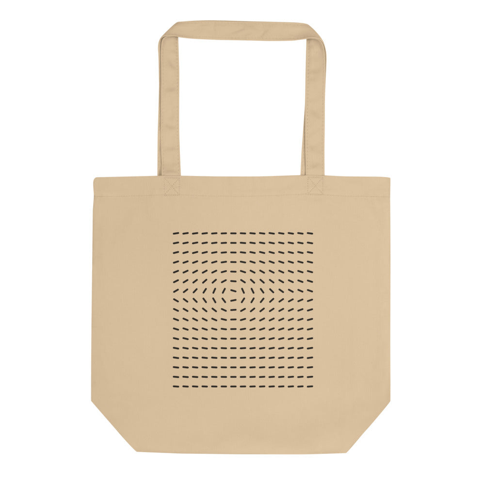 Grid Break Tote, Oyster, front print