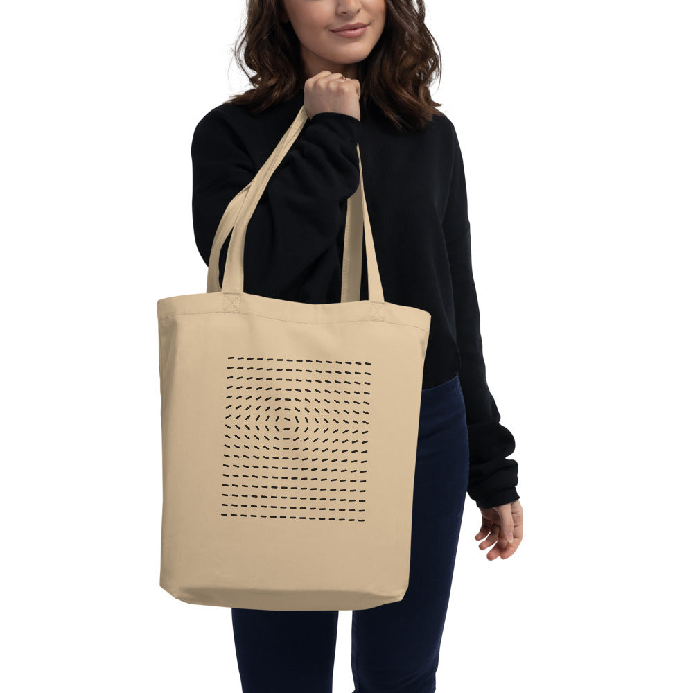 Grid Break Tote, Oyster, front on model