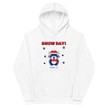 Snow Day youth hoodie, White front print