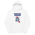 Shovel Squad youth hoodie, White front print