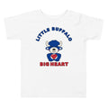 Little Buffalo Big Heart toddler tee, White front print