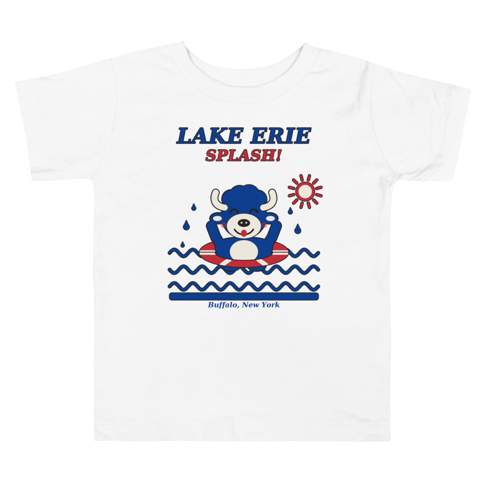 Lake Erie Splash toddler tee, White front print