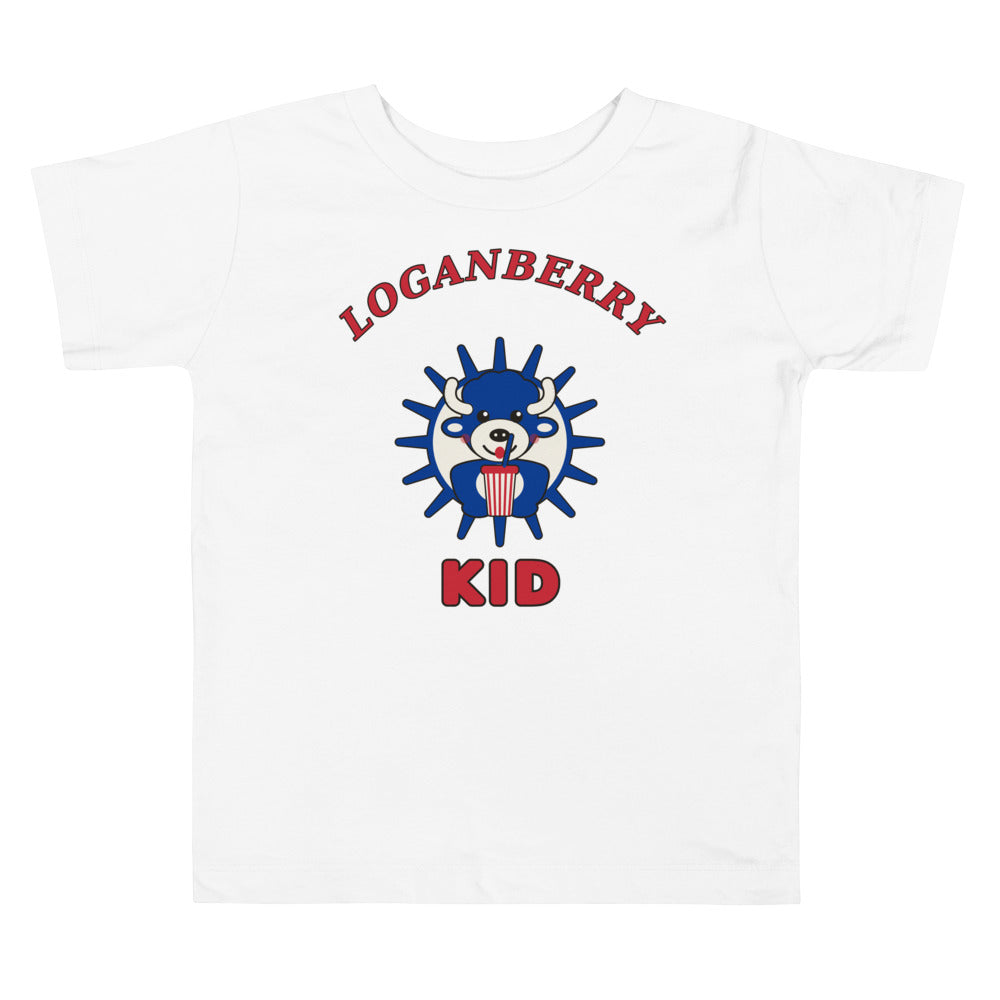 Loganberry Kid toddler tee, White front print