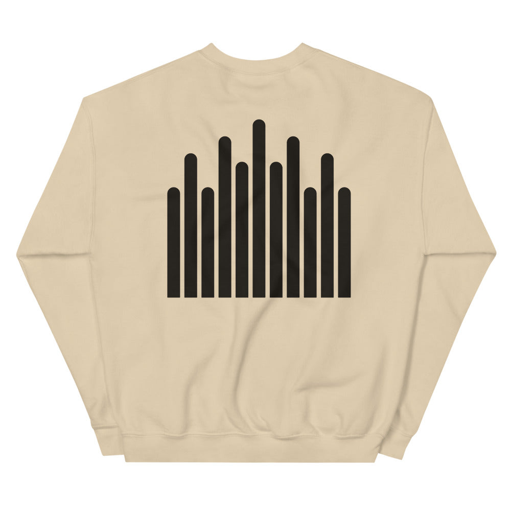 Grain Crewneck, Sand, back print