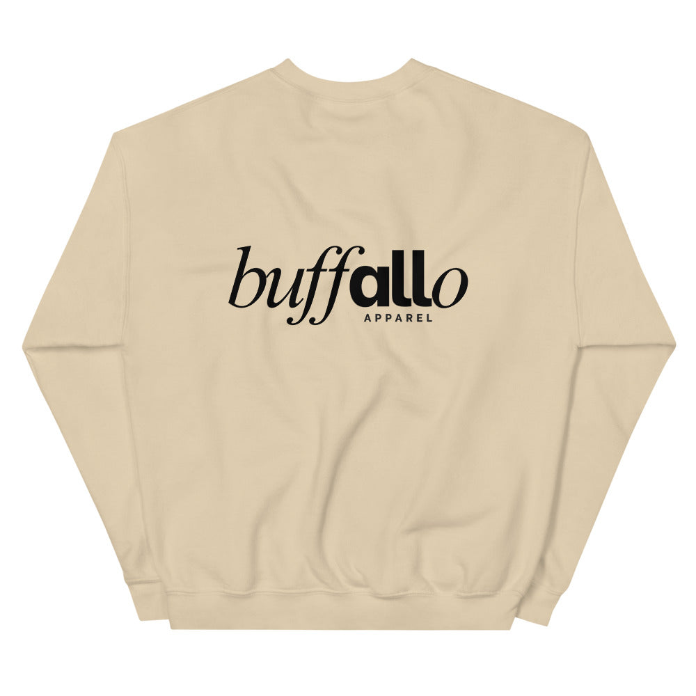 The Mark Crewneck, Sand, back print