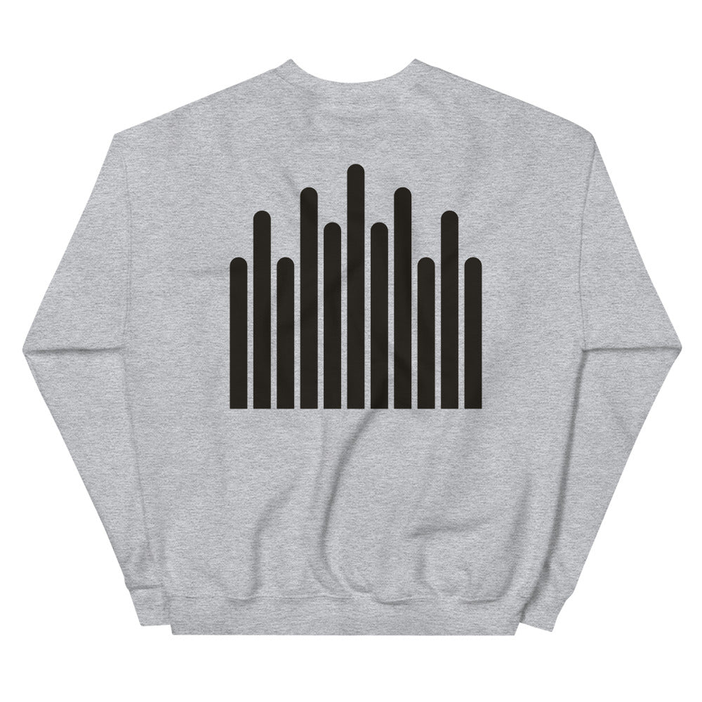 Grain Crewneck, Sport Grey, back print