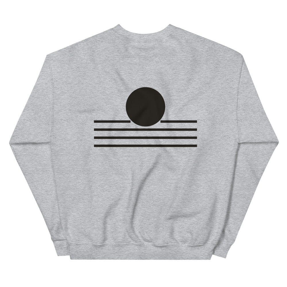 Lake Edge Crewneck, Sport Grey, back print