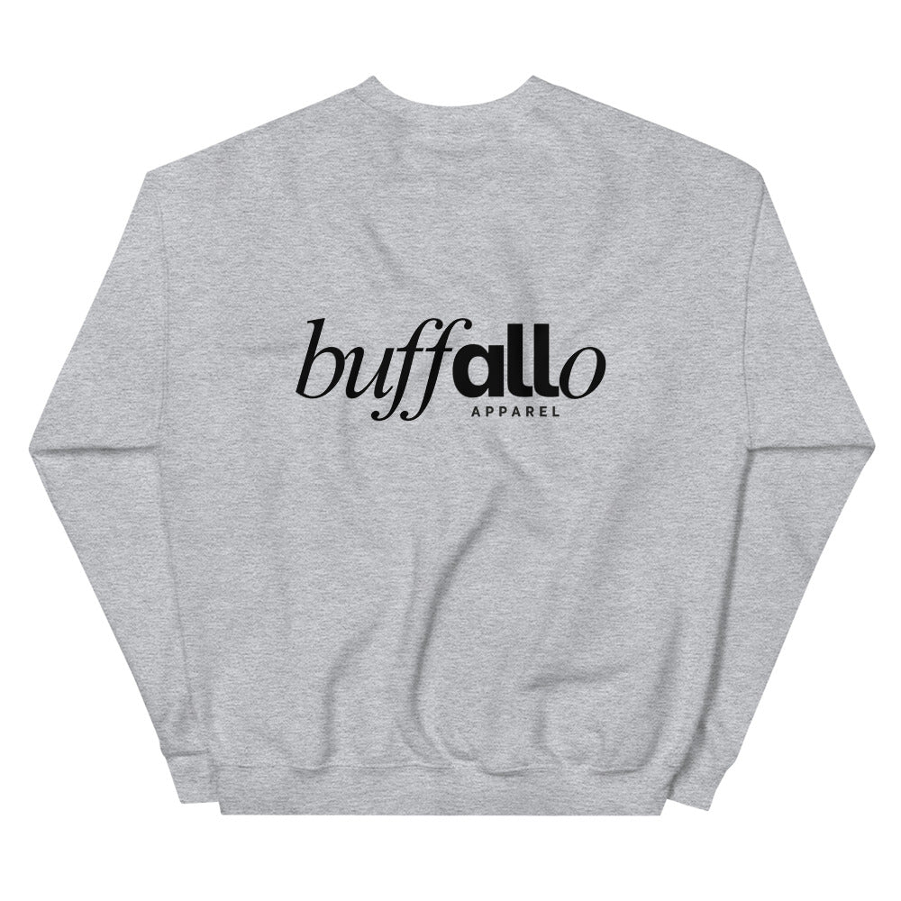 The Mark Crewneck, Sport Grey, back print