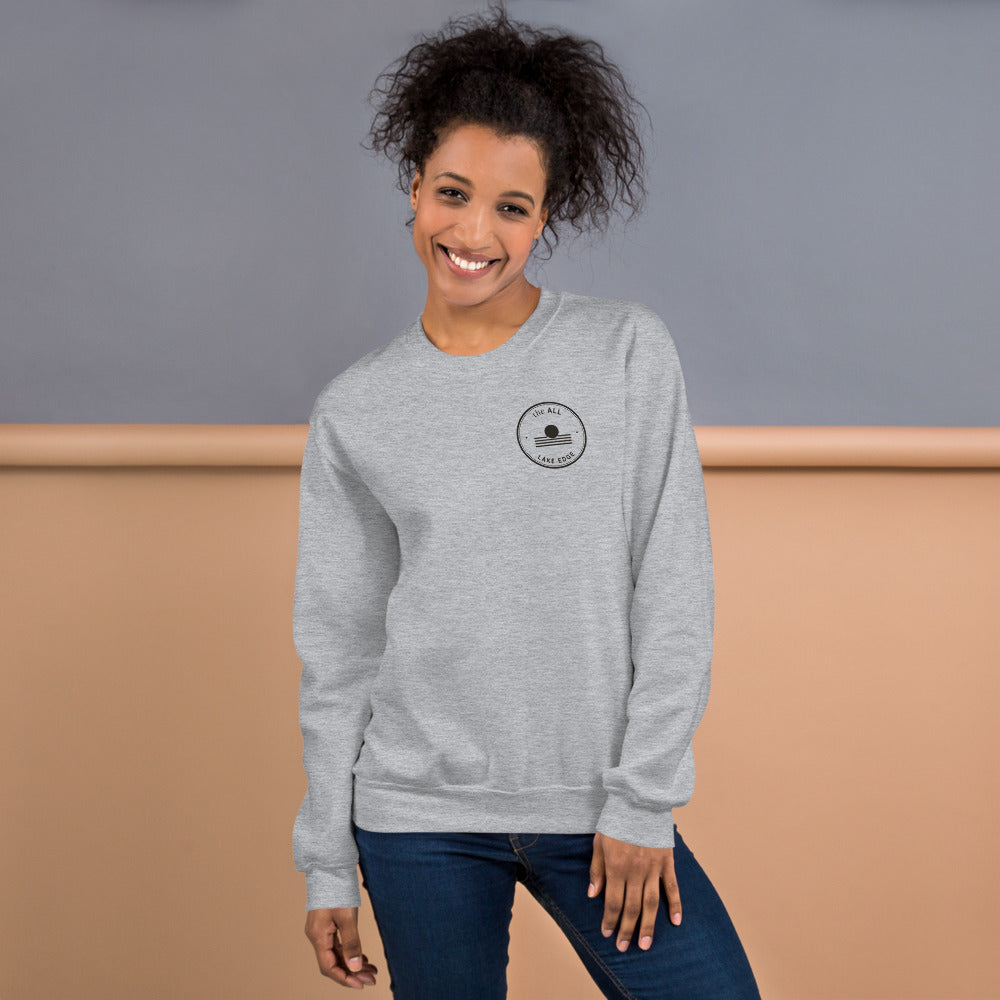 Lake Edge Crewneck, Front on model