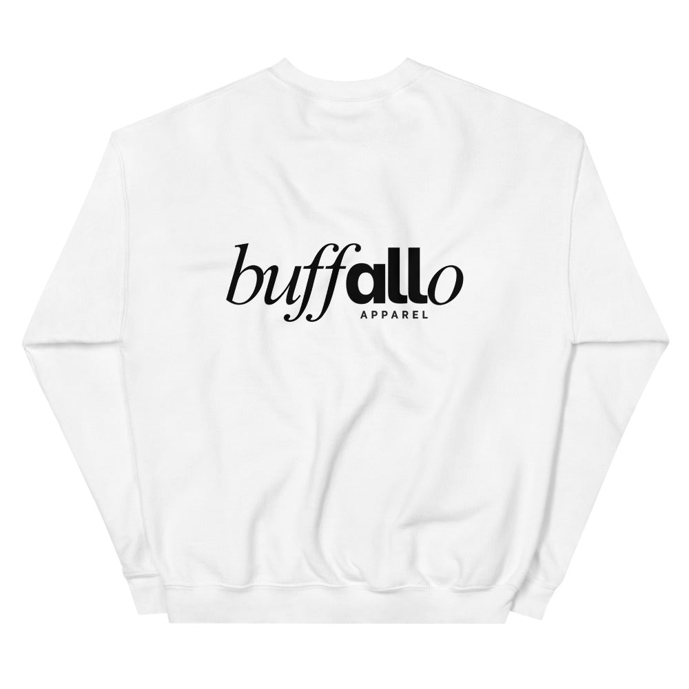 The Mark Crewneck, White, back print