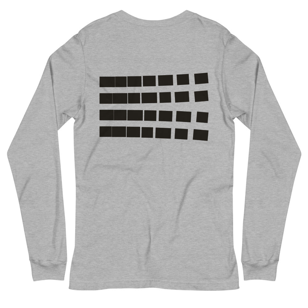 Thaw Long Sleeve Tee, Athletic Heather, back print