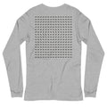 Grid Break Long Sleeve Tee, Athletic Heather, back print