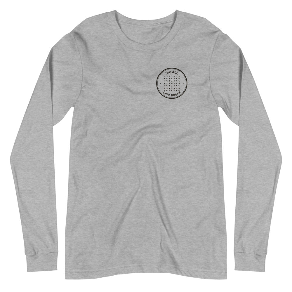 Grid Break Long Sleeve Tee, Front chest patch