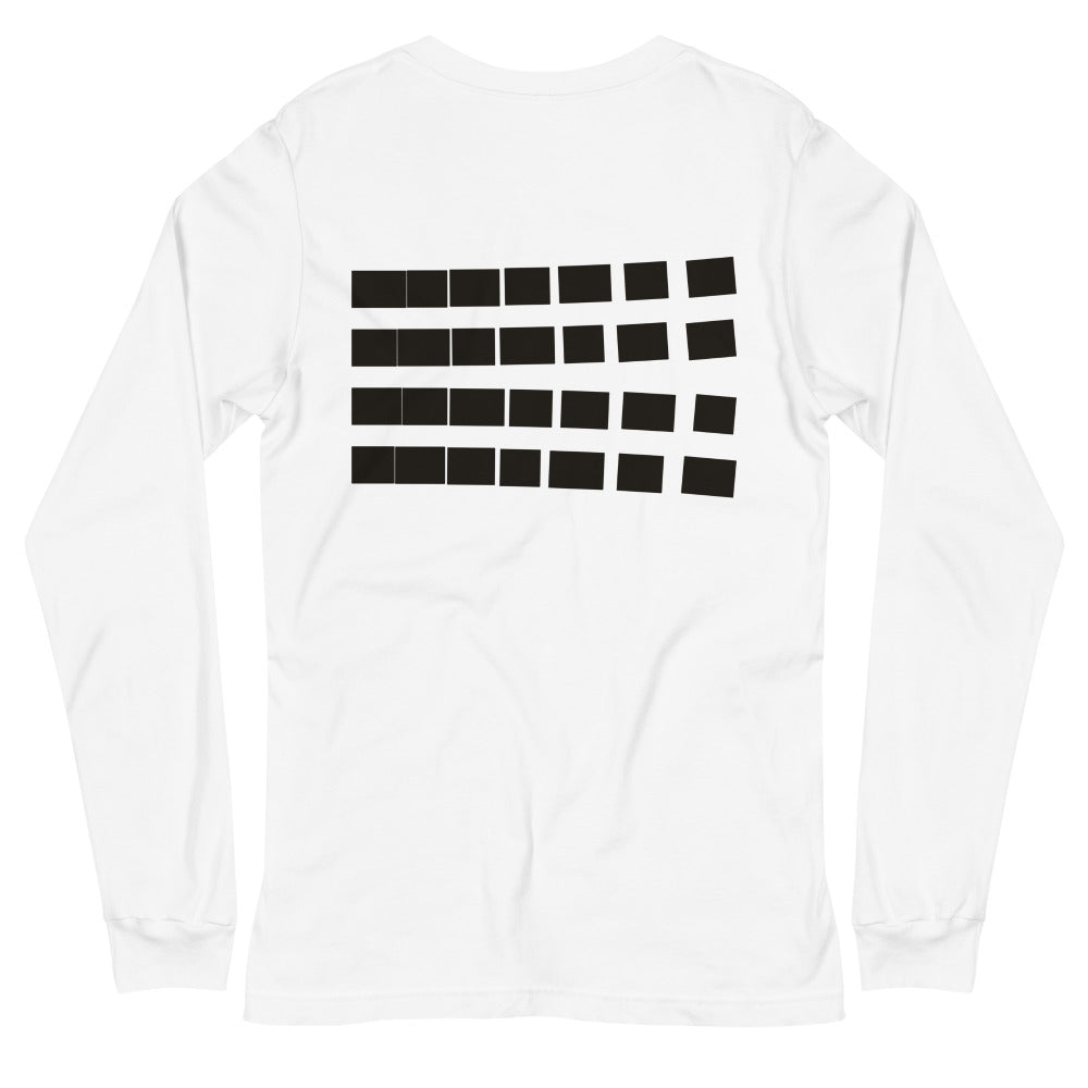 Thaw Long Sleeve Tee, White, back print