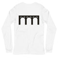 Span Long Sleeve Tee, White, back print