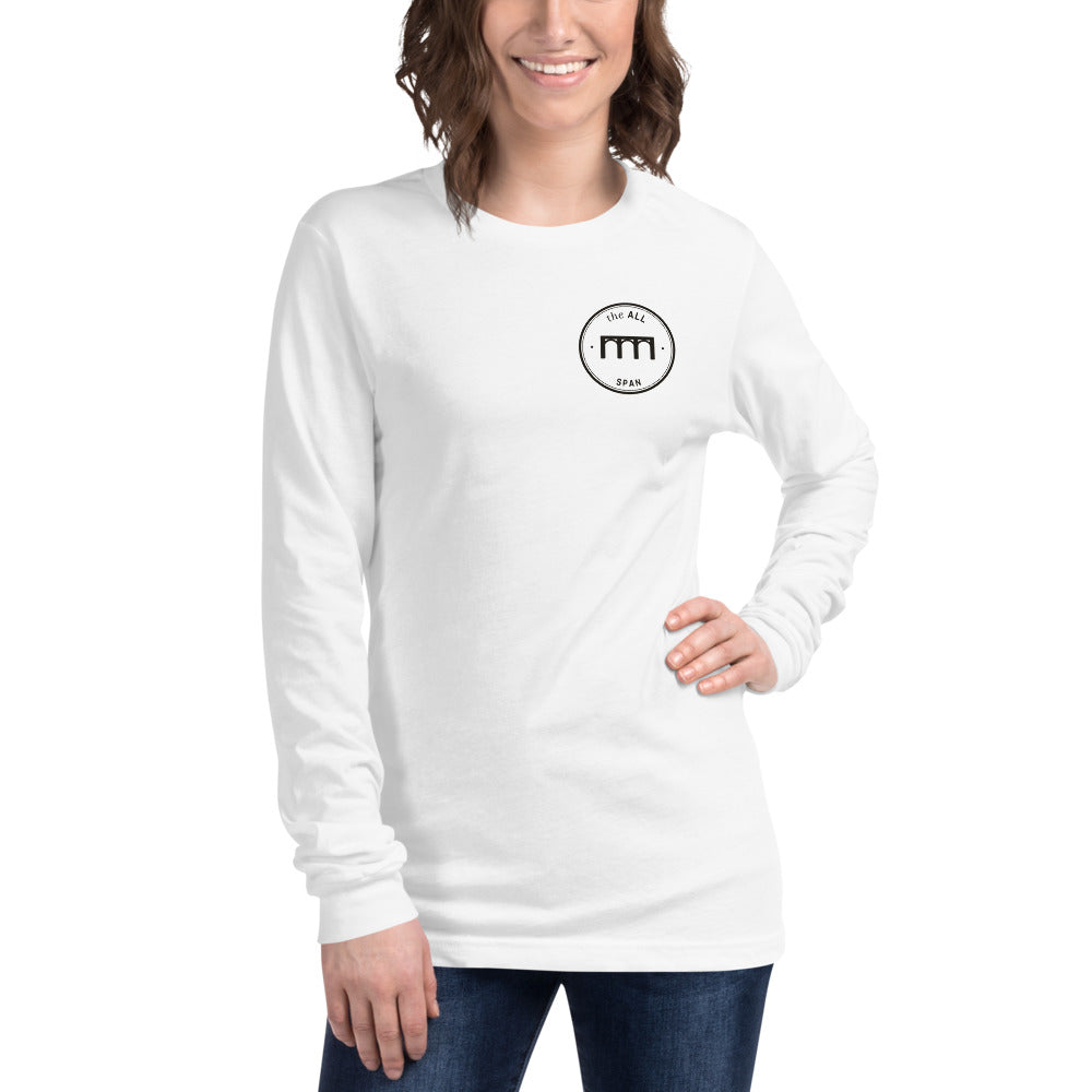 Span Long Sleeve Tee, Front on model