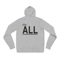 the ALL Hoodie, Athletic Heather, back print
