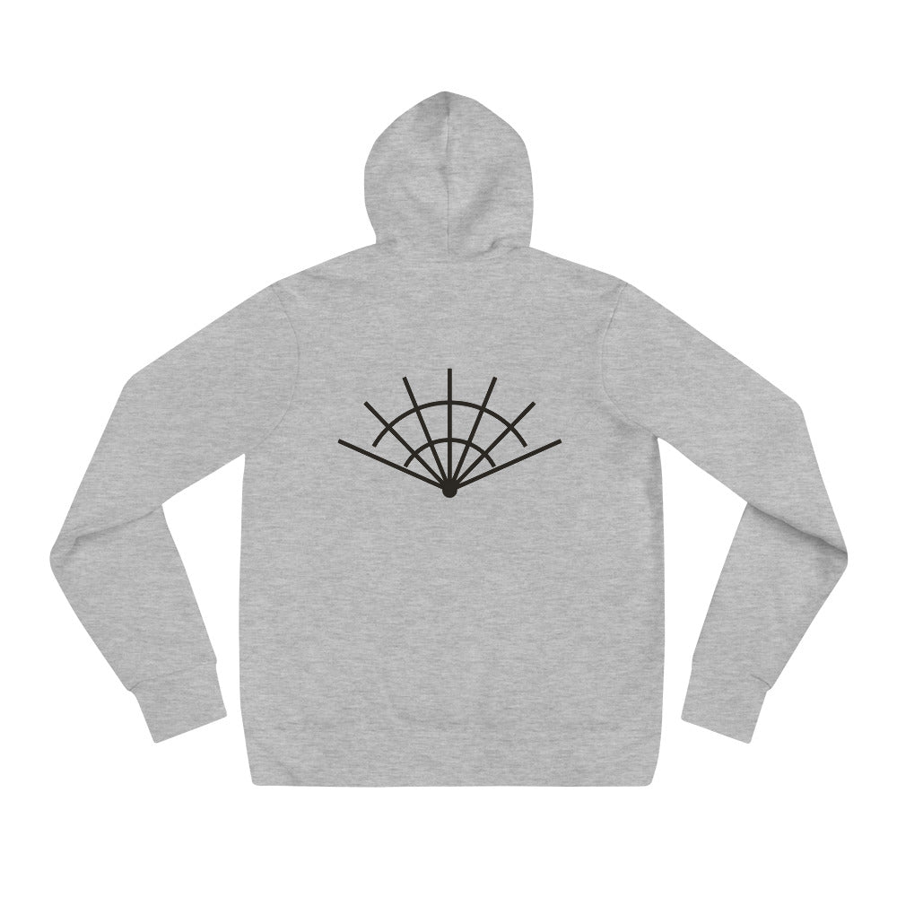 Radial Hoodie, Athletic Heather, back print