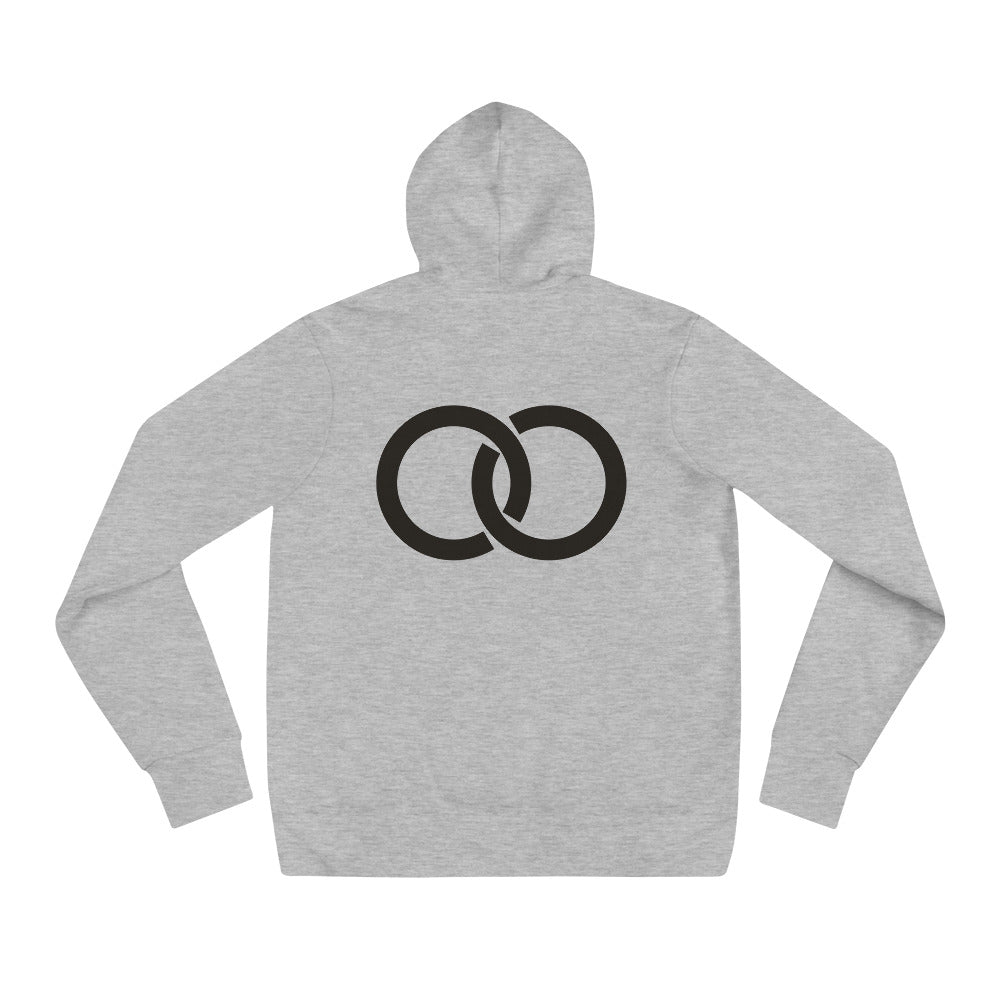 Interlock Hoodie, Athletic Heather, back print