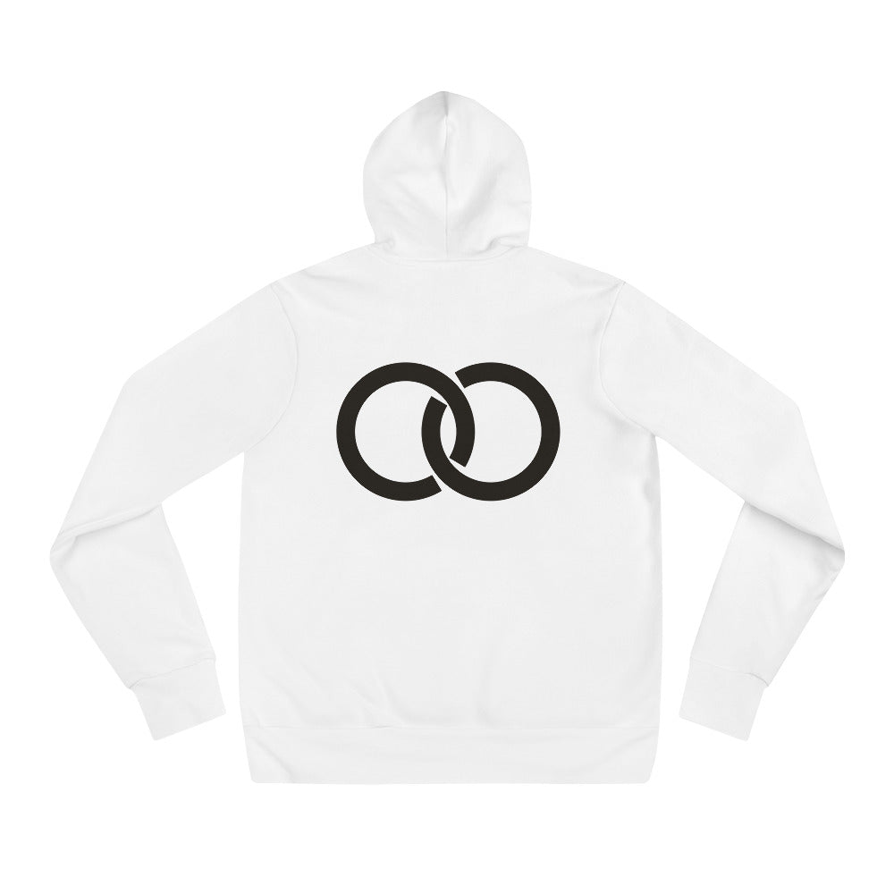 Interlock Hoodie, White, back print
