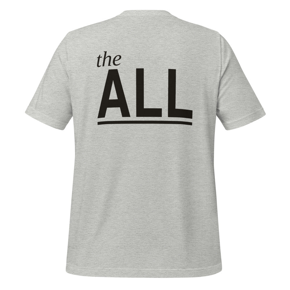 the ALL tee, Athletic Heather, back print