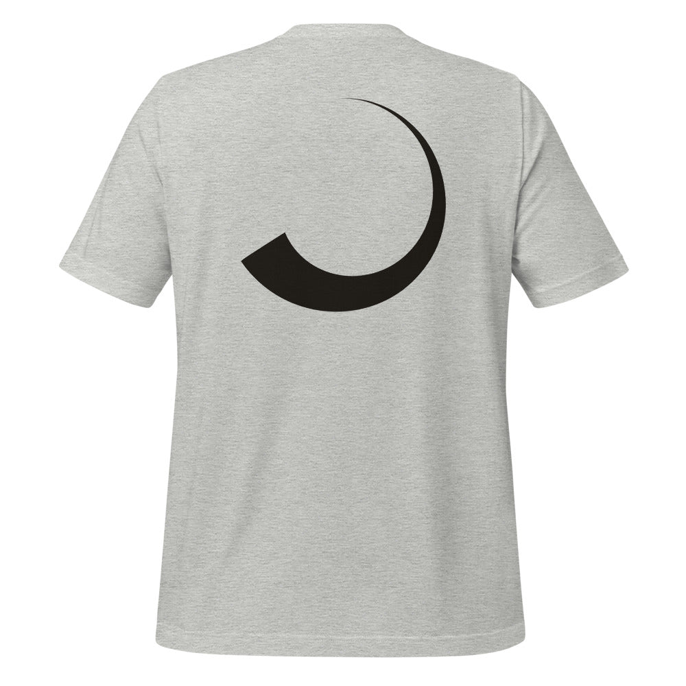 Horn tee, Athletic Heather, back print