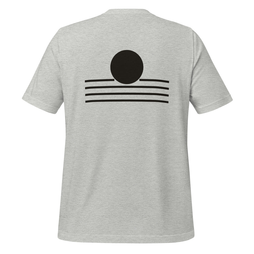 Lake Edge tee, Athletic Heather, back print