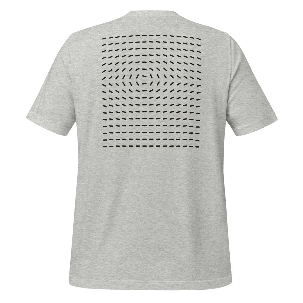 Grid Break tee, Athletic Heather, back print