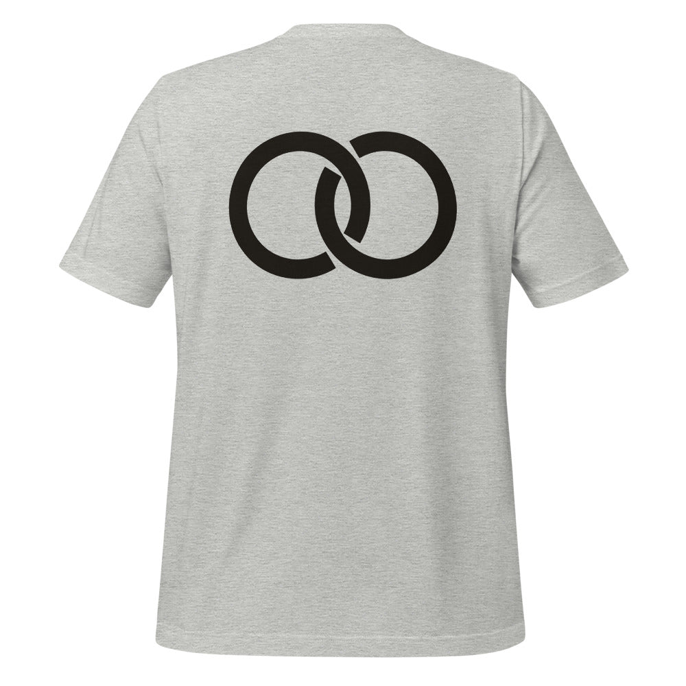 Interlock tee, Athletic Heather, back print