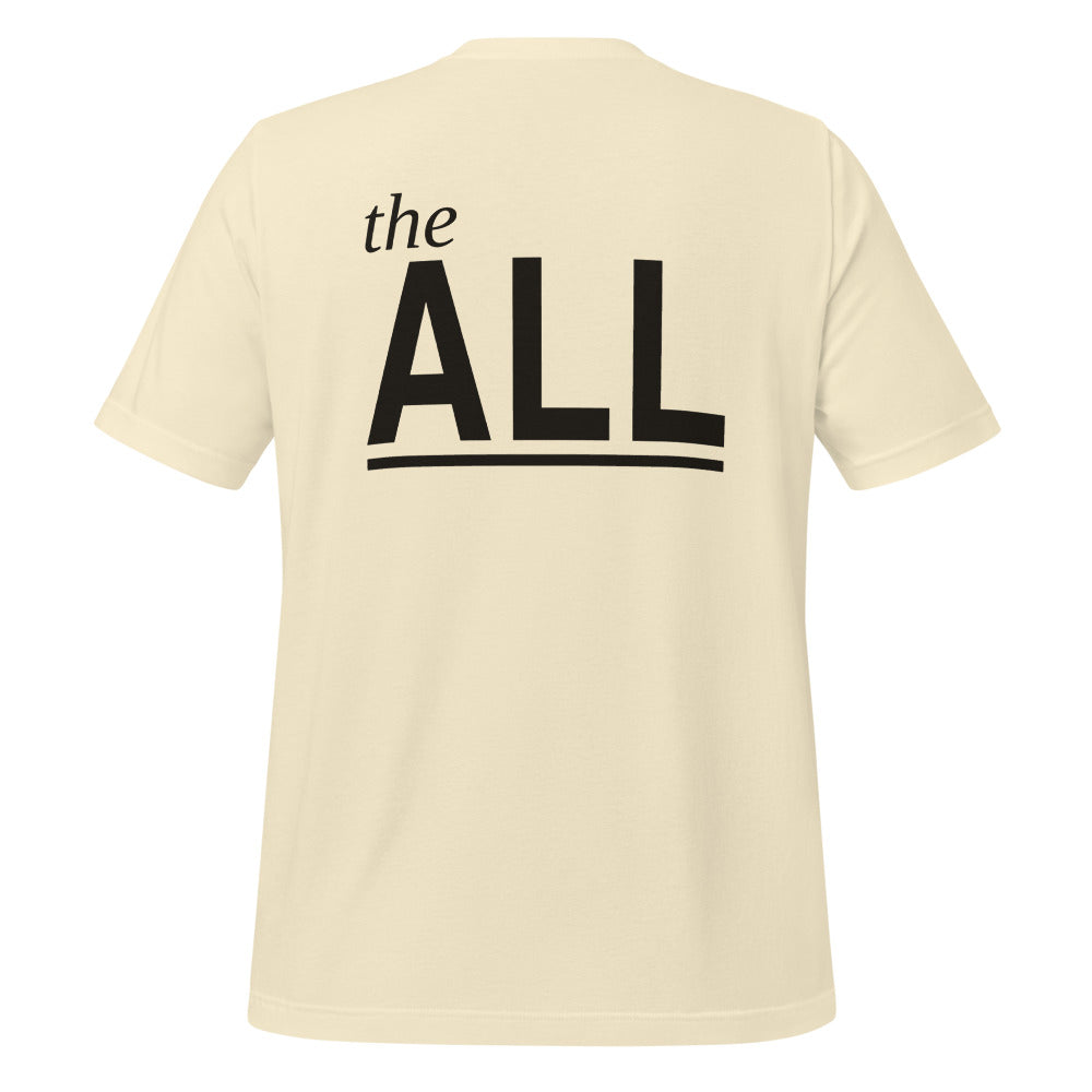 the ALL tee, Natural, back print