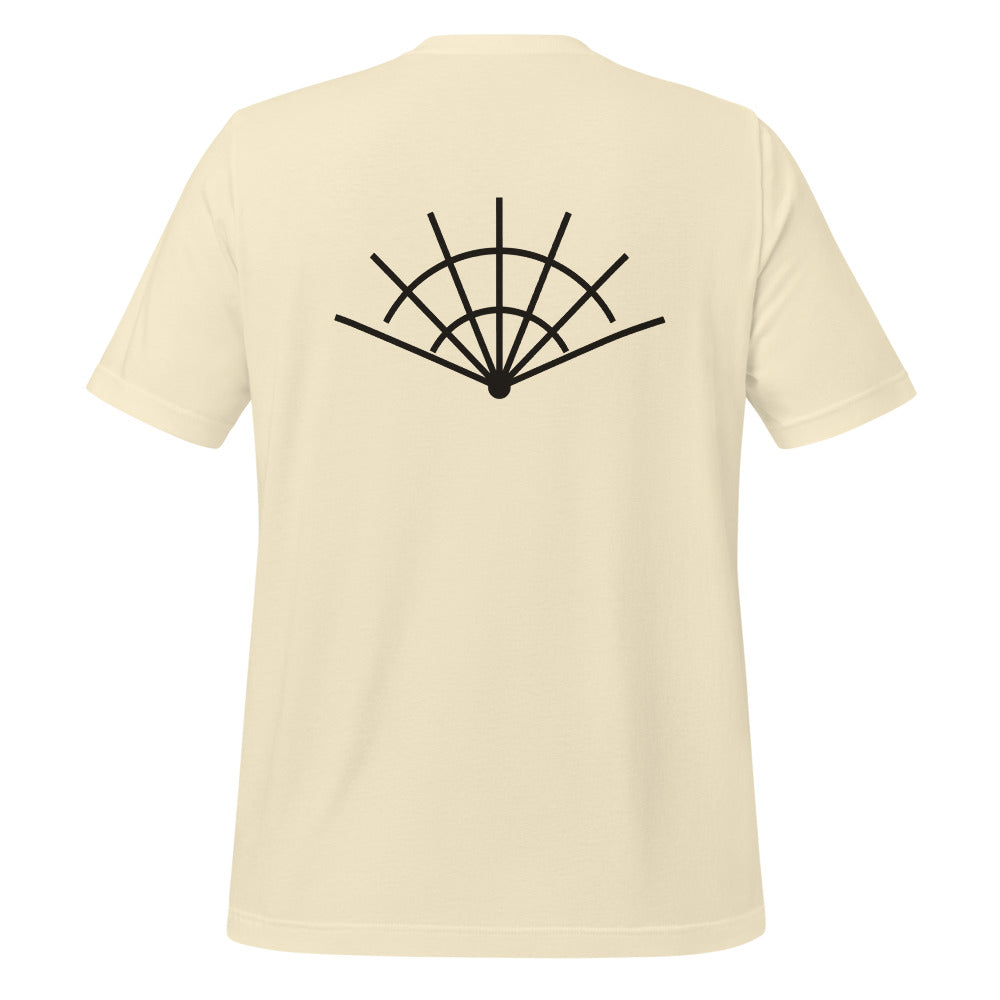 Radial tee, Natural, back print