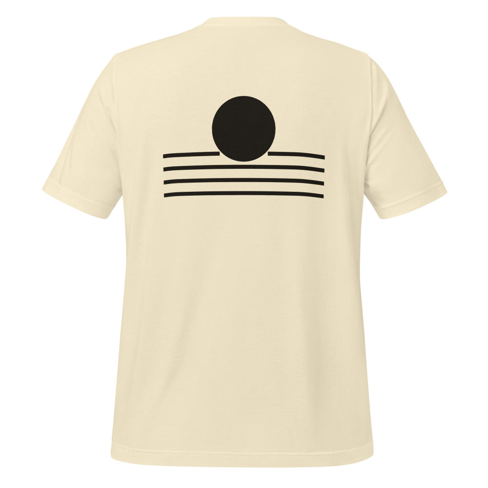 Lake Edge tee, Natural, back print