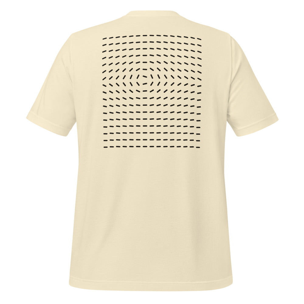 Grid Break tee, Natural, back print