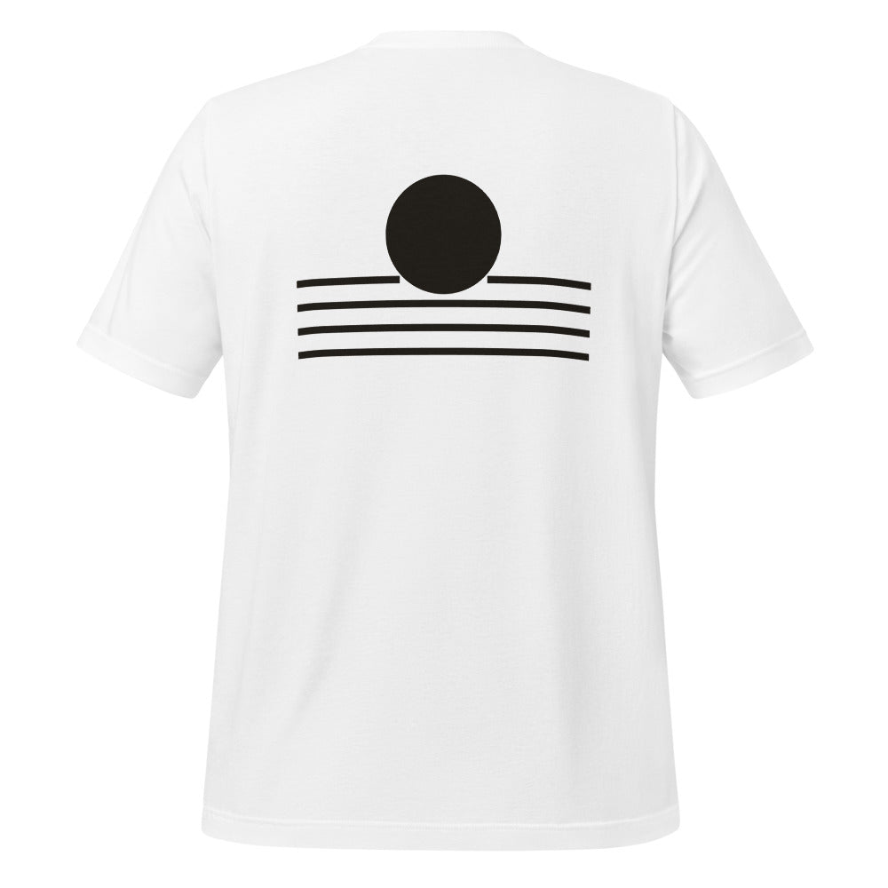 Lake Edge tee, White, back print