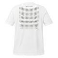 Grid Break tee, White, back print