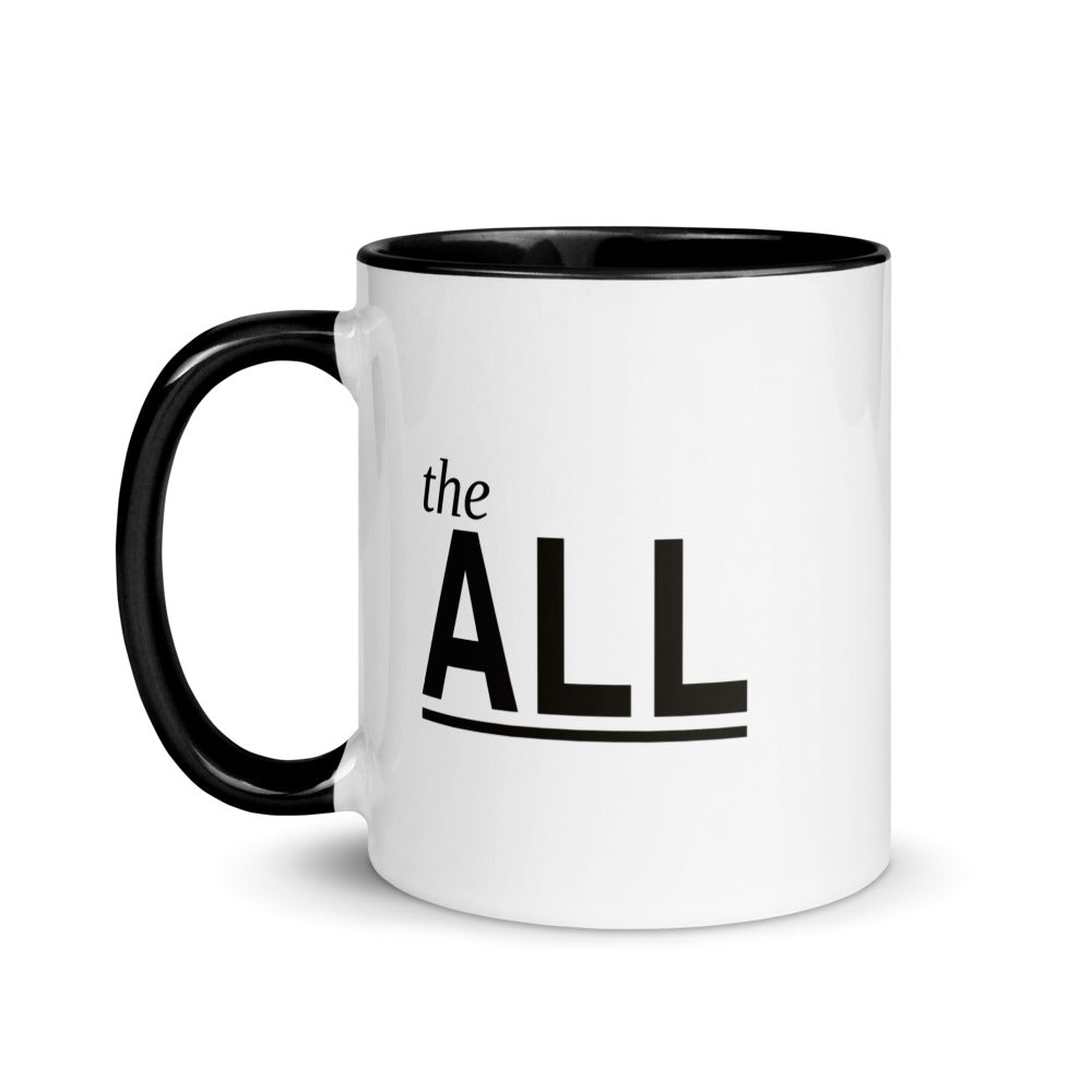 the ALL mug, black inside, side view