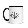 Radial mug, black inside, side view