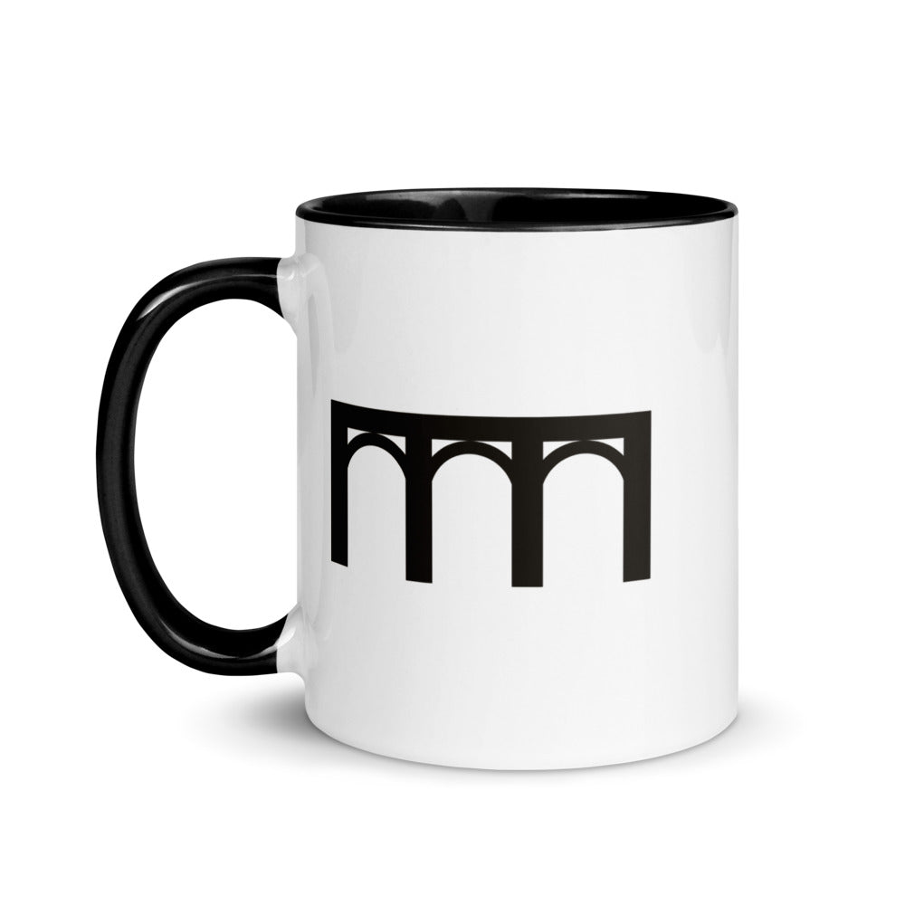 Span mug, black inside, side view