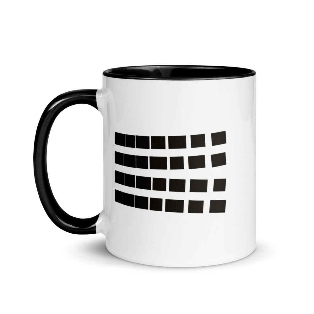 Thaw mug, black inside, side view
