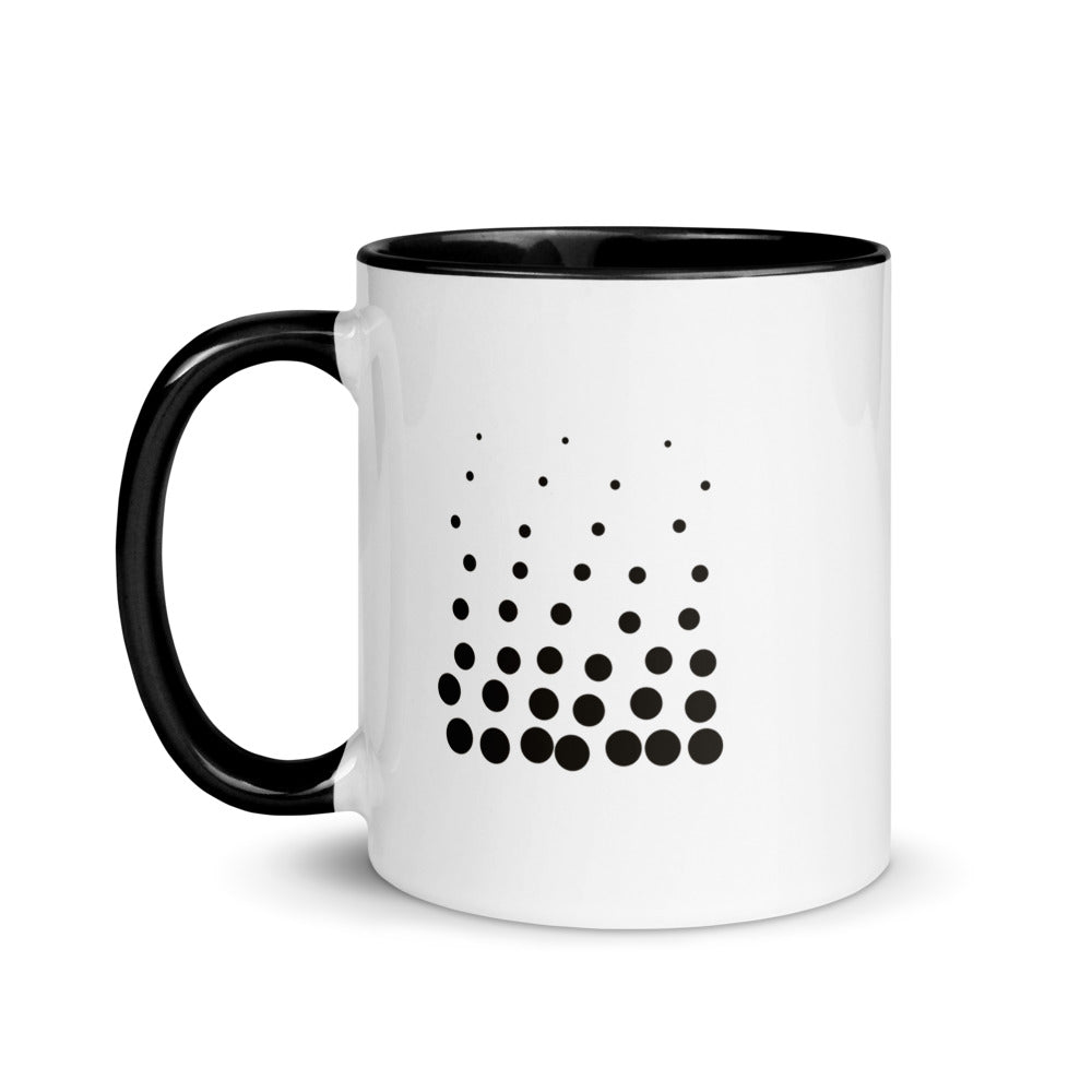 Drift mug, black inside, side view