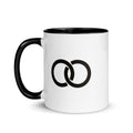 Interlock mug, black inside, side view