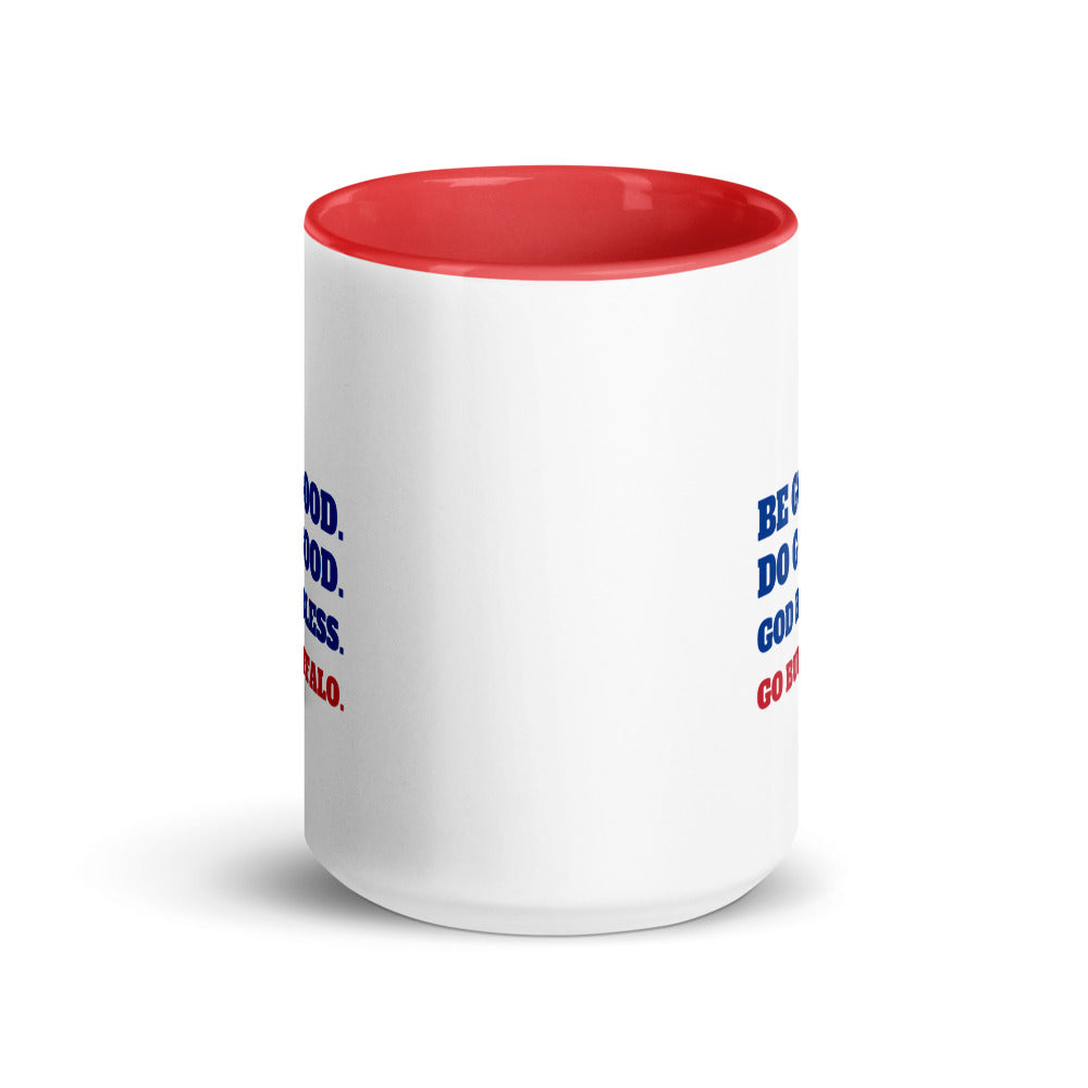 Be Good Do Good mug, red inside, 15 oz