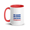 Be Good Do Good mug, red inside, 15 oz, side view
