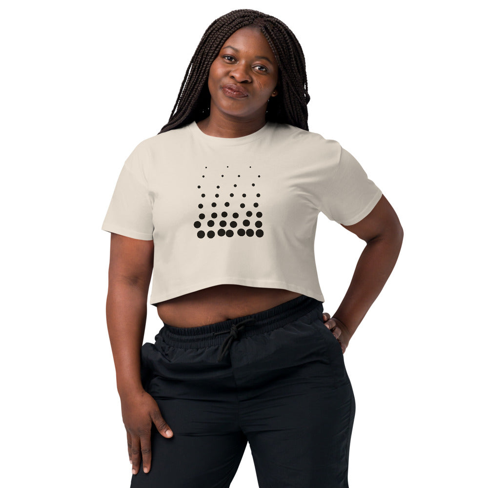 Drift Crop Top, Bone, front on model