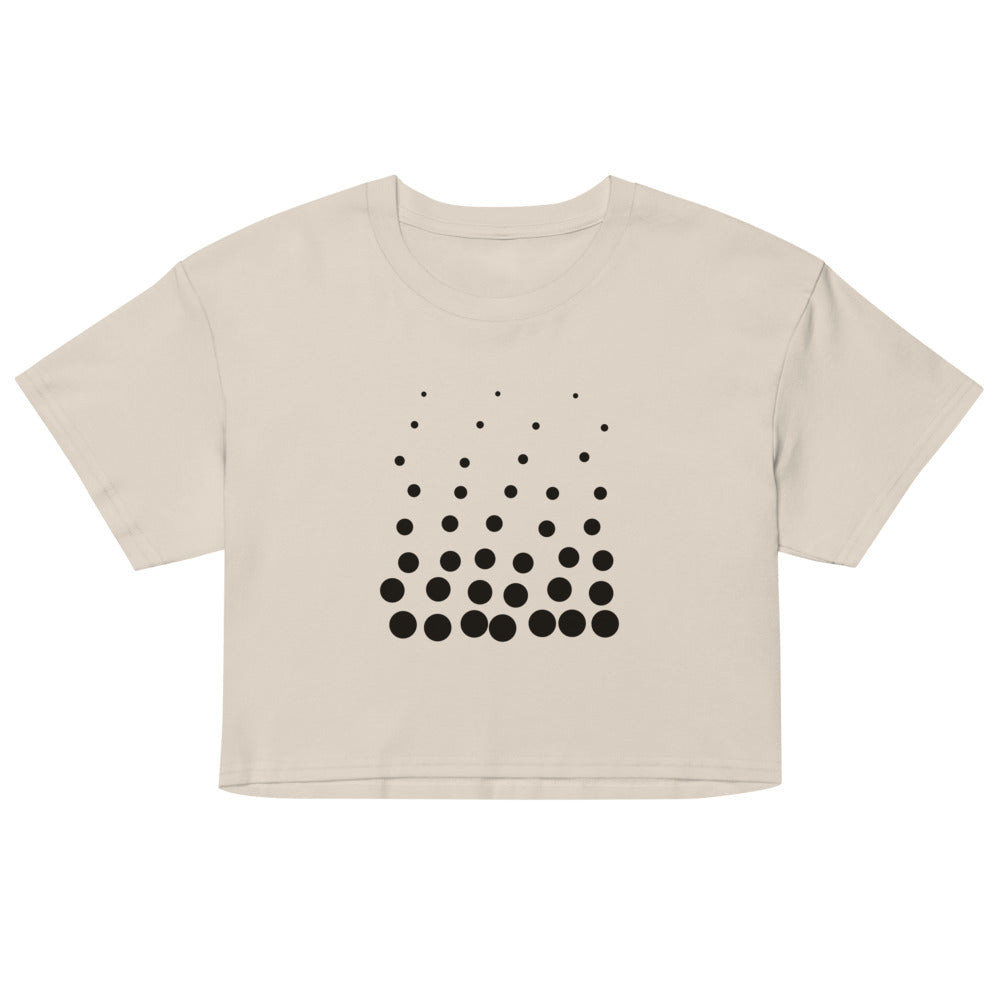 Drift Crop Top, Bone, front print