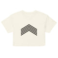 Wake Crop Top, Natural, front print