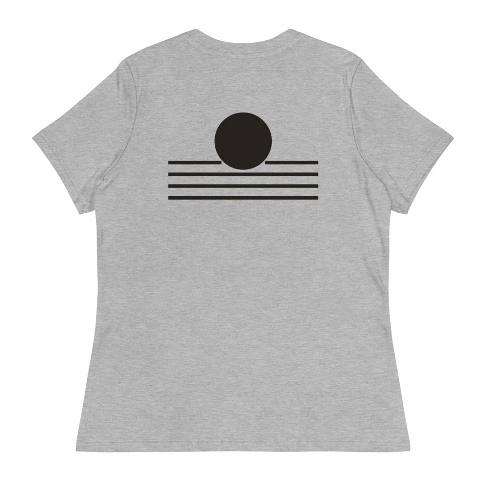 Lake Edge Women's Relaxed Tee, Athletic Heather, back print