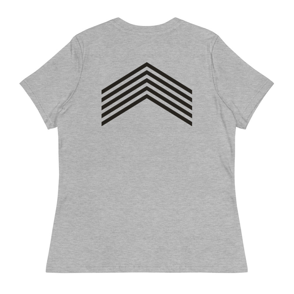 Wake Women's Relaxed Tee, Athletic Heather, back print
